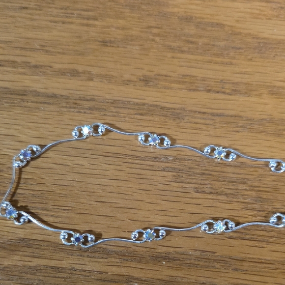 Source Unknown Jewelry - Silver-Tone Crystal Station Bracelet with Multicolor Accents